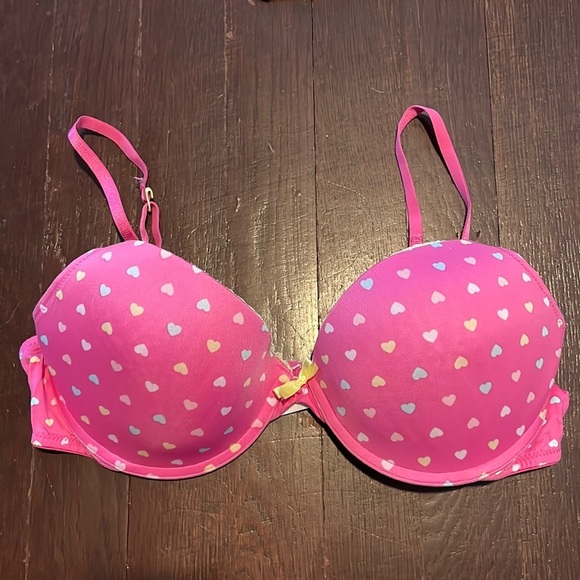 Women's Xhilaration Push Up Bra Lingerie With Hearts 36C - Picture 1 of 15